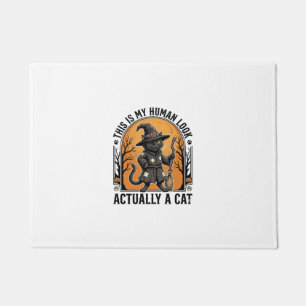 Felpudo Disfraz de Gato de Halloween Divertido Camiseta de