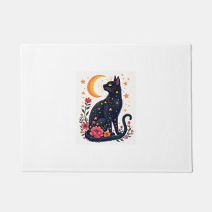 Felpudo Disfraz de Gato Negro de Halloween Mujer Amante de