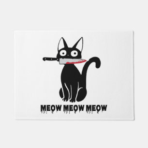 Felpudo Disfraz de Halloween Gato Divertido Ch Ch Ch Miau
