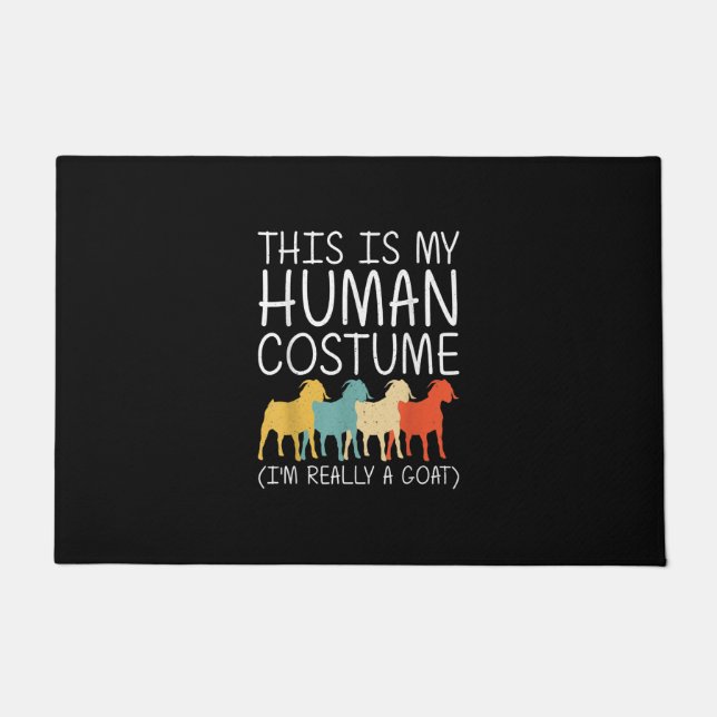 Felpudo Disfraz humano de Cabra Halloween (Anverso)