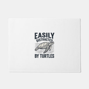 Felpudo Distraído Fácilmente Por Tortugas Diseño De Camise