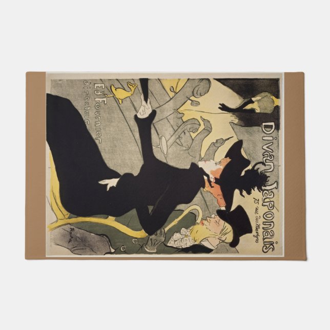 Felpudo Divan Japonais Toulouse-Lautrec Arte de época (Anverso)