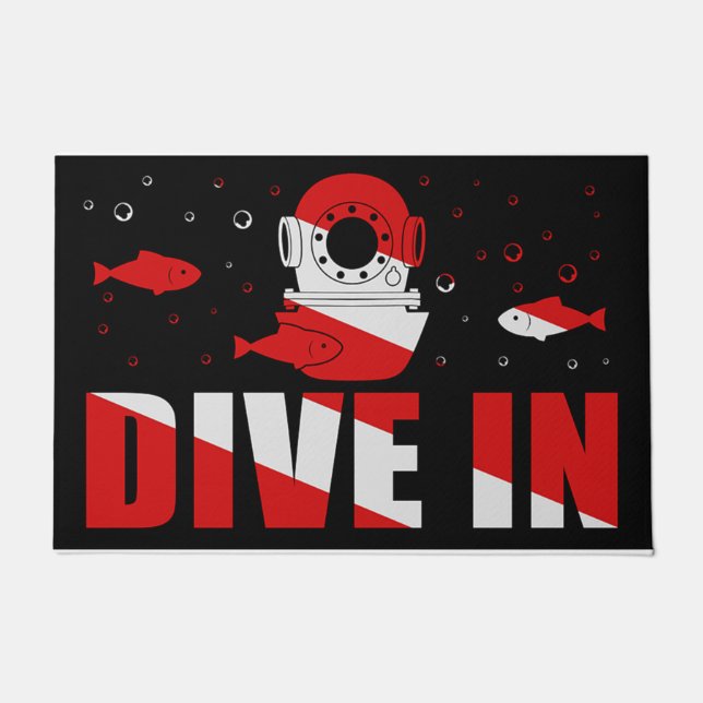 Felpudo Dive In Doormat, Cool Diving (Anverso)
