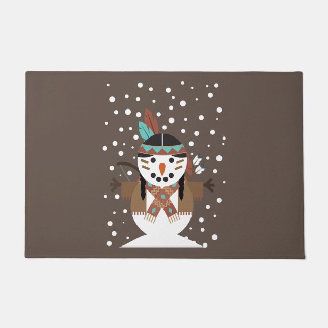 Felpudo Divertidas decoraciones de árboles de navidad nati (Anverso)