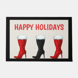 Felpudo Divertidas Felices Fiestas con el Doormat de los a