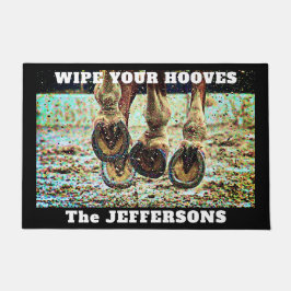 Felpudo Divertido "Limpia tus cascos con cascos de caballo