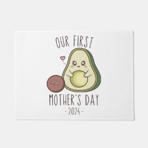 Felpudo Divertido nuestro primer día de la madre