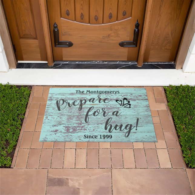 Felpudo Divertido ruso de nombre personalizado "Prepárense (Exterior)