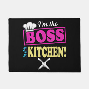 Felpudo Divertido Soy El Jefe En Esta Camiseta Cocinando