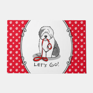Felpudo ¡Divertido Vamos! Walk Old English Sheepdog (Gris