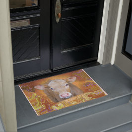 Felpudo Divertido y lindo ternero con ojos grandes