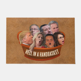 Felpudo Divertidos republicanos de MAGA en una canasta
