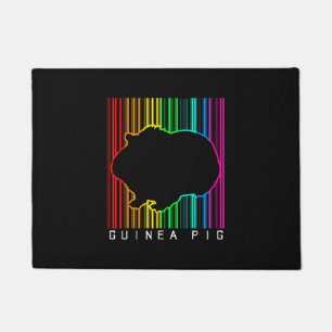 Felpudo DJ Guinea Pig Techno Edm Animal Rave Star Rainbow