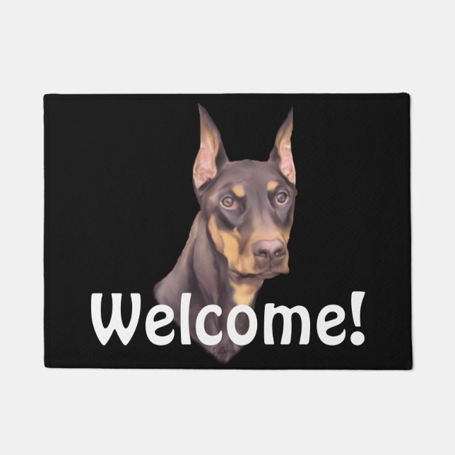 Felpudo Doberman Pinscher Dog (Anverso)