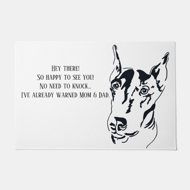 Felpudo Doberman Pinscher Door Mat (Anverso)