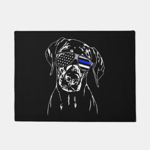 Felpudo Doberman Pinscher Línea Azul Gafas de sol K9 perro