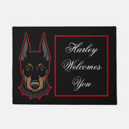 Felpudo Doberman Pinscher Welcome Bold Fun