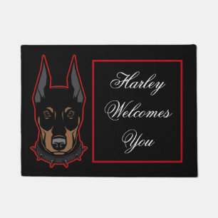 Felpudo Doberman Pinscher Welcome Bold Fun