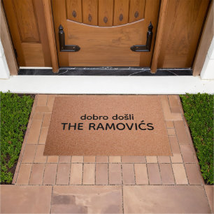 Felpudo Dobro Došli Personalizado Bienvenido a casa de los