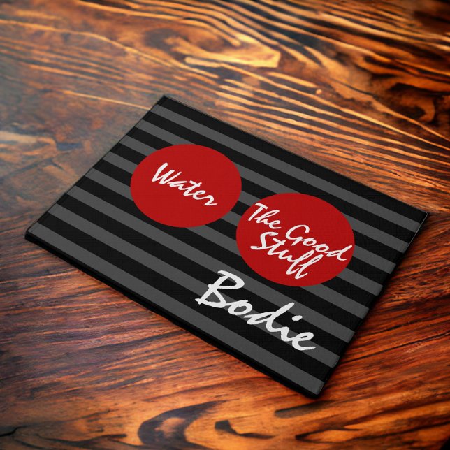 Felpudo Dog Alimentando Agua Buenas Cosas Personalizadas (Dog or cat water and food mat, easy to personalize with their name. Pet themed mats from Ricaso)