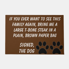 Felpudo Dog Blackmail Brown Door Mat