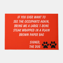 Felpudo Dog Blackmail Naranja quemado Doormat