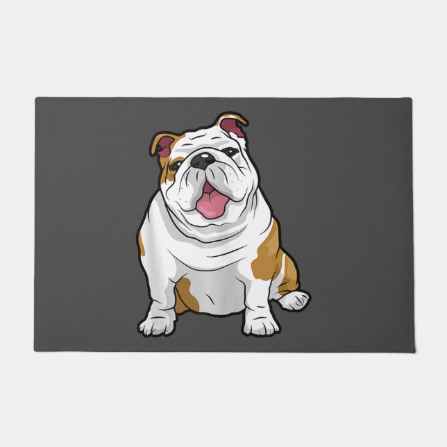 Felpudo Dog Lover | Gracioso regalo de cachorro de Bulldog (Anverso)