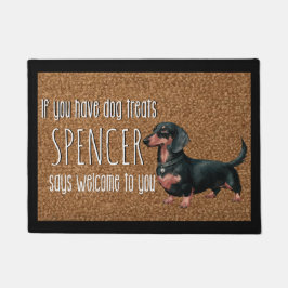 Felpudo Dog Lover Personalizado Dachshund Nombre Doormat