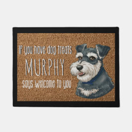 Felpudo Dog Lover Personalizado Schnauzer Name Doormat