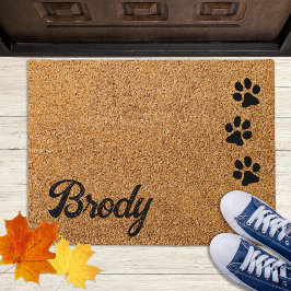 Felpudo Dog Lover Pintas Personalizadas Monograma Nombre