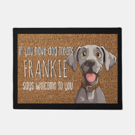 Felpudo Dog Lover Weimaraner Personalizado Nombre Doormat