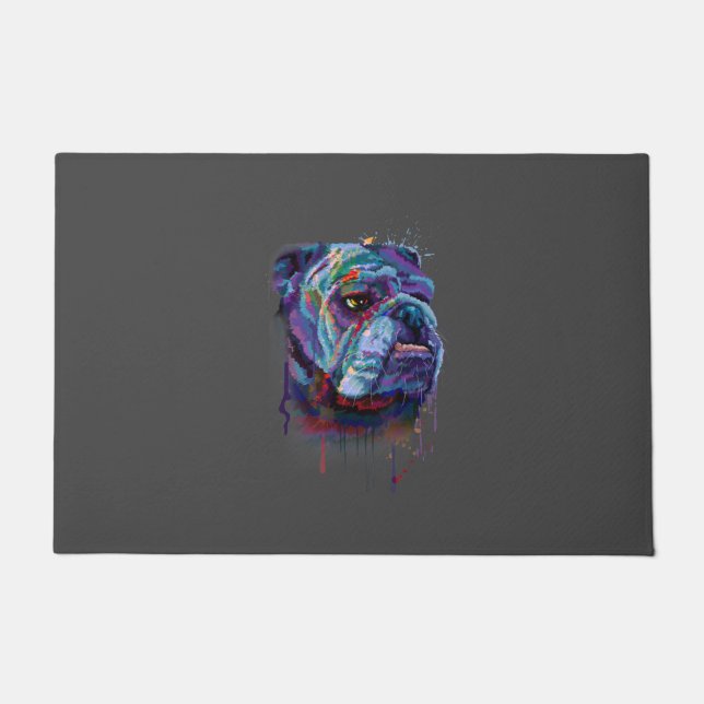 Felpudo Dog Lovers | Regalo de Bulldog inglés Bulldog ingl (Anverso)