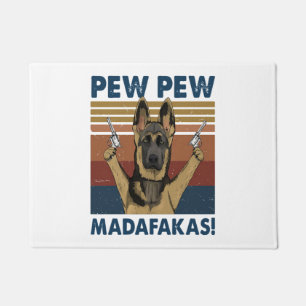 FELPUDO DOG PEW PEW MADAFAKAS VINTAGE RETRO
