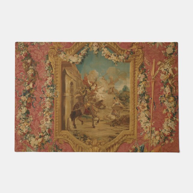 Felpudo Don Quixote Guided by Folly, 18th century tapestry (Anverso)
