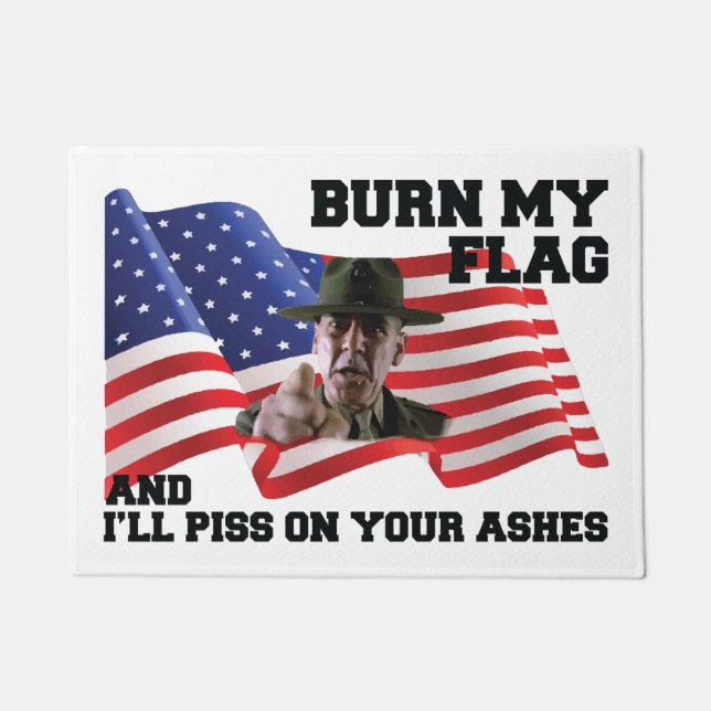 Felpudo Don't burn my flag  (Anverso)