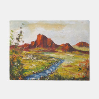 Felpudo Door Mat Ann Hayes pinta Canyan de Rock Rojo