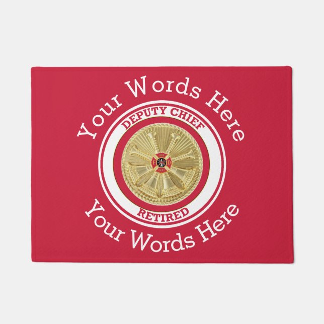 Felpudo Door Mat, Personalizado Jefe Adjunto Retirado (Anverso)