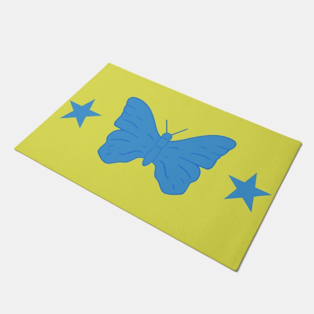 Felpudo Door Mat with Flag of Bady Bassit, Brazil (Angular)