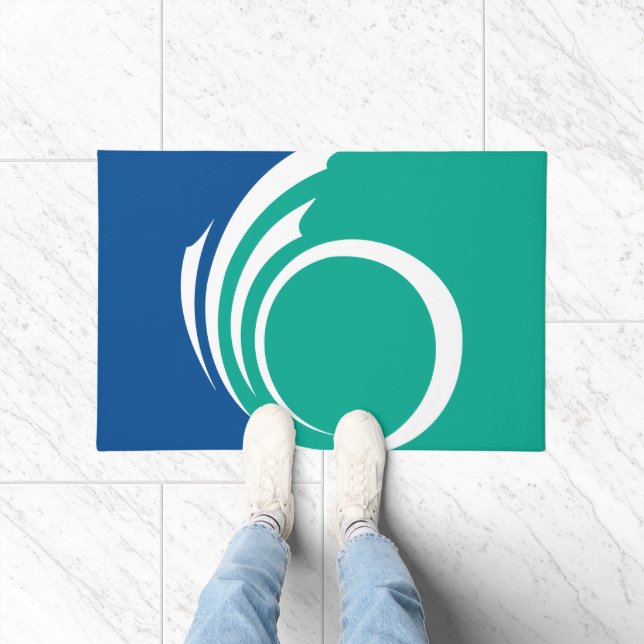 Felpudo Door Mat with Flag of Ottawa, Canada (Interior)