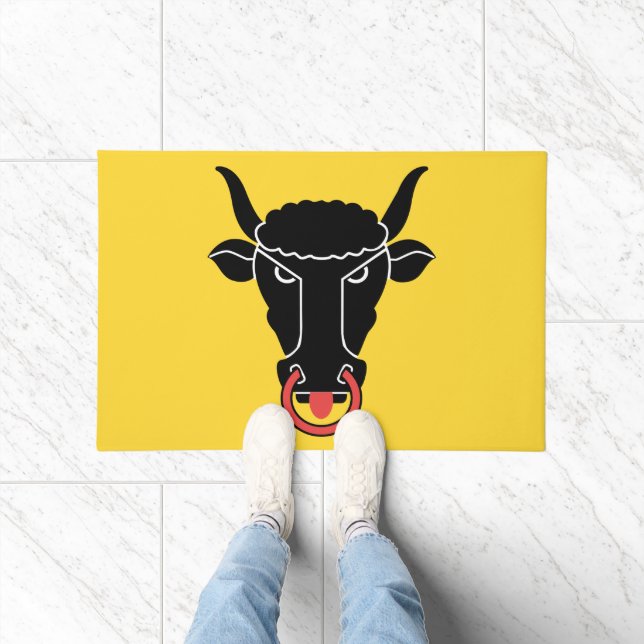 Felpudo Door Mat with Flag of Uri canton, Switzerland (Interior)