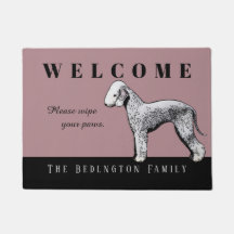 Doormat adaptable de Bedlington Terrier