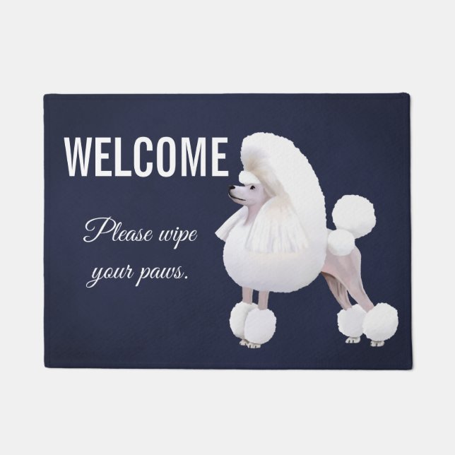 Felpudo Doormat adaptable del caniche (Anverso)