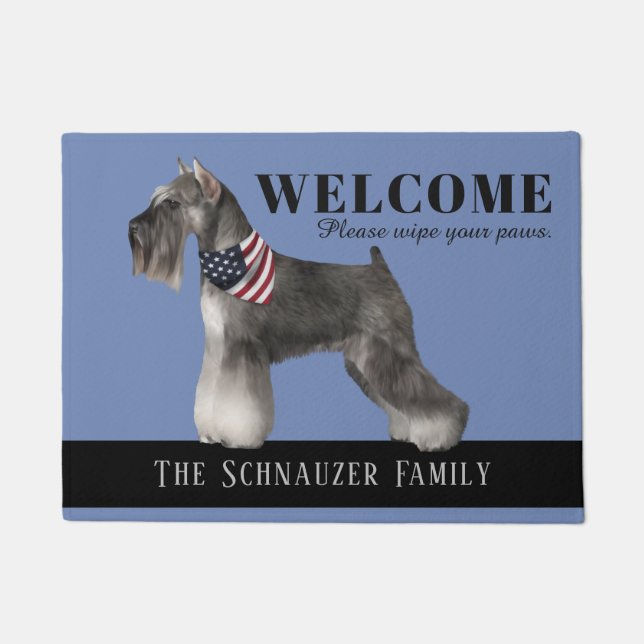 Felpudo Doormat adaptable del Schnauzer (Anverso)