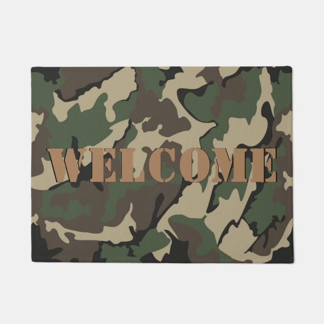 Felpudo Doormat AGRADABLE adaptable de Camo, 18" x 24" (Anverso)