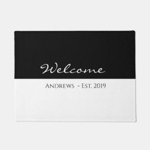 Felpudo Doormat agradable blanco y negro elegante