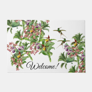 Felpudo Doormat agradable de las flores de la orquídea de
