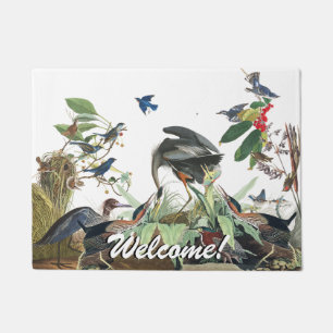 Felpudo Doormat agradable de los pájaros del Bluebird del
