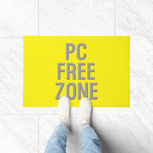 Felpudo Doormat amarillo de zona libre de PC