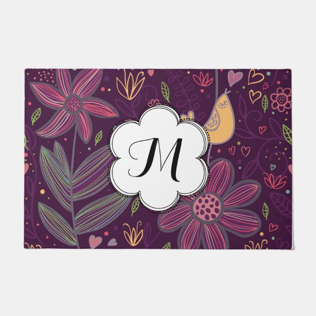 Felpudo Doormat amarillo del chirrido del personalizado oh (Anverso)