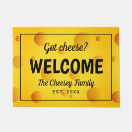 Felpudo Doormat amarillo divertido de la recepción de la